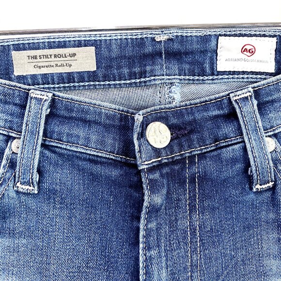 AG Adriano Golschmied | The Stilt Cigarette Roll-Up Jeans | Size 28 Women's - Picture 5 of 15